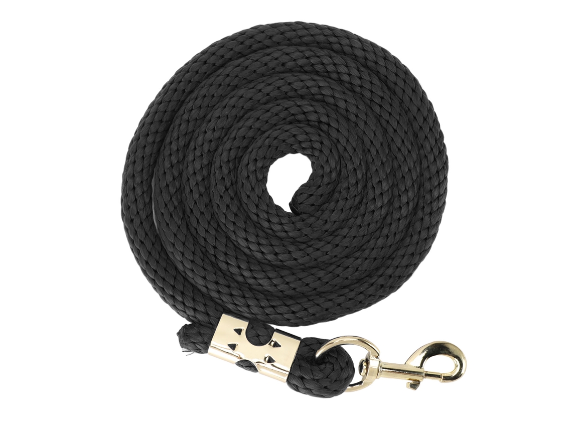 Urbannova-linha De Treino Para Cavalo 2m Anti-quebra Pp Aço Inox Preta