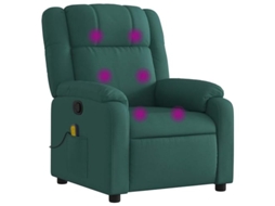 Massage Recliner Chair, Massage Recliner Chairs Vidaxl Verde Tecido