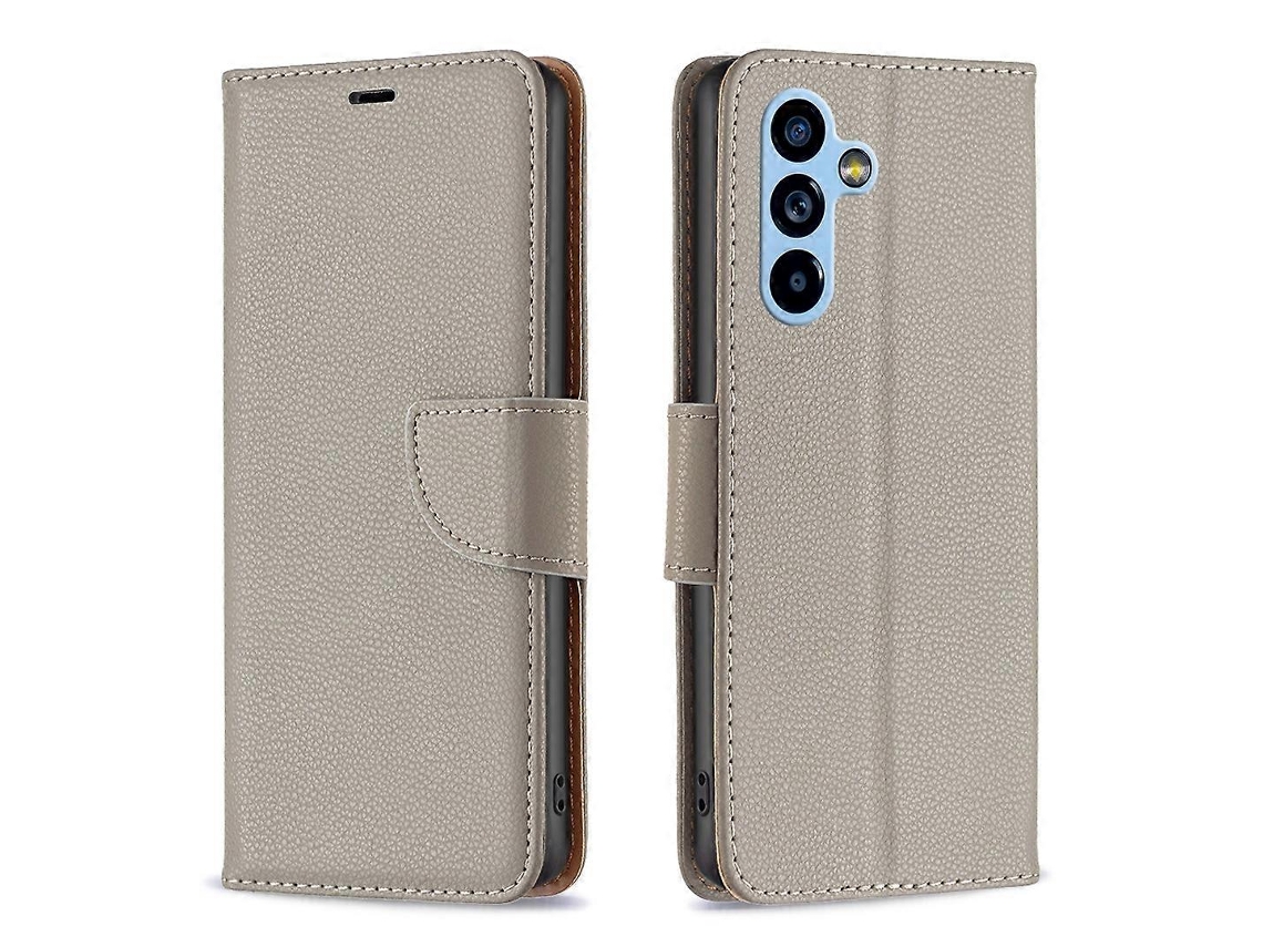 Capa De Couro Sintético Com Textura De Lichia Para Samsung Galaxy A54 5g