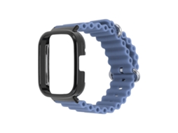 Capa Protetora Pulseira Silicone Ajustável para Redmi Watch 3 Roxa 2 em 1