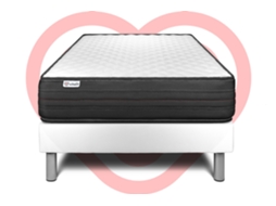 Conjunto Vitalpower 120 X 200 Cm Somier Kit Branco