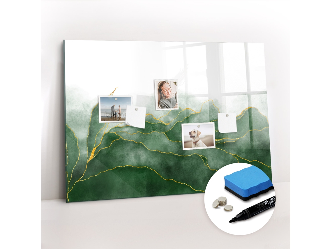 Quadro Magnético Abstração De Folhas Para O Escritório Espelharte (100x70 Cm)