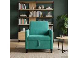 Vidaxl Sofa Com Armazenamento Turquesa 72 X 78 X 87 Cm Poliéster