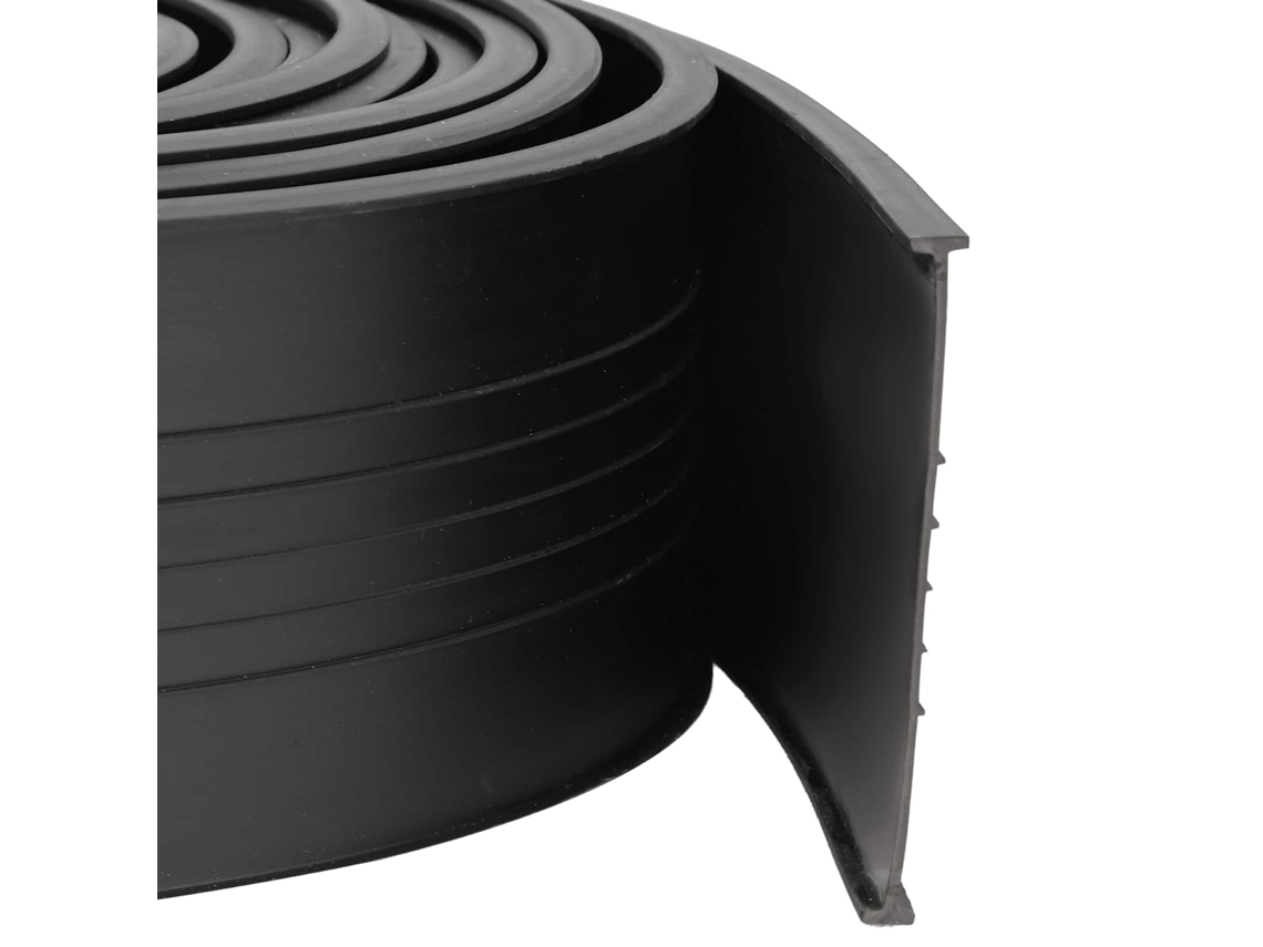 Vidaxl Vedação Da Porta Da Garagem Preto 70 X 6 Mm 4,5 M Pvc