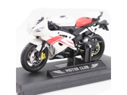 Miniatura de Motocicleta em Escala 1:18, Feita de Plástico, Veículo Off road Infantil, Item Decorativo de Colecionador. MDUG (modelo 1, Branco)