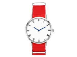 Relógio Masculino de Moda Zhoulianfa com Pulseira de Nylon e Módulo de Quartzo (vermelho)