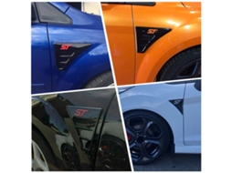 Aberturas de maçanetas para Ford Focus Mk2 Mk3 Fiesta ST Style Zetec ABS - Logotipo Azul Reino Unido