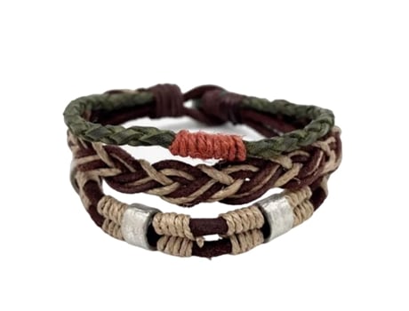 Pulseira ANJU (Couro - Castanho - Ajustável)