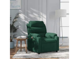Vidaxl Poltrona Reclinável Veludo Verde-escuro