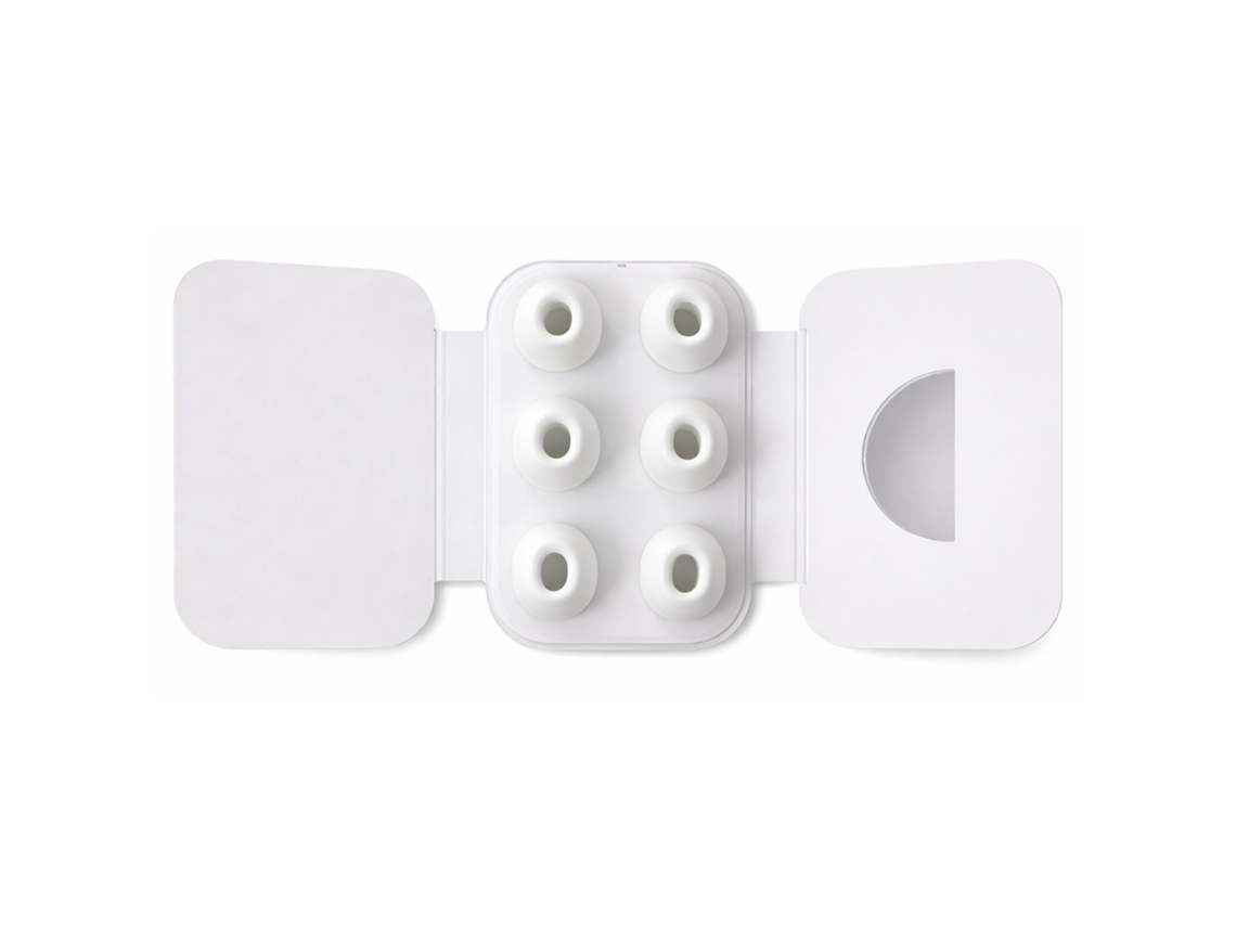 Set De 3 Pares De Pontas Zruxe Para Airpods Pro/pro 2 Em Silicone Branco (3 Tamanhos, Conforto E Estabilidade)