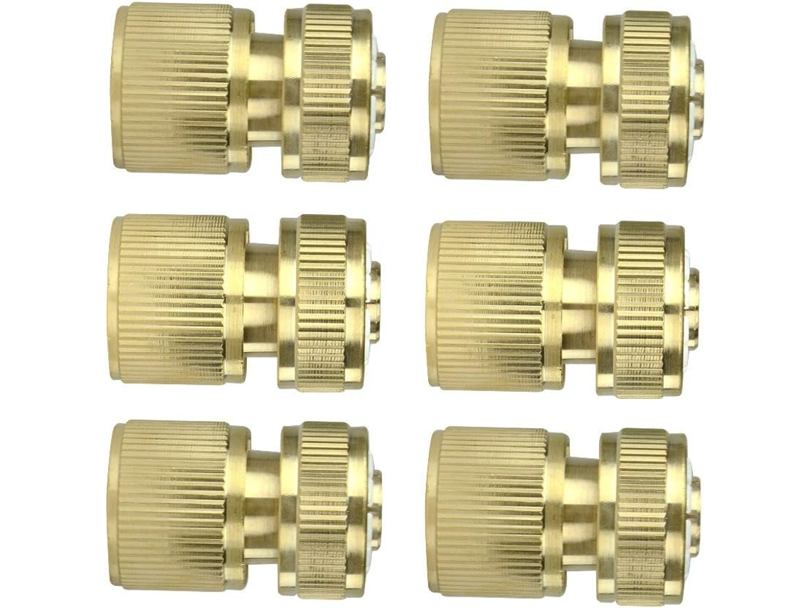 Conjunto de 6 peças de conector de reparo de latão 1/2 polegada para ferramentas de jardim ZMDECQNA