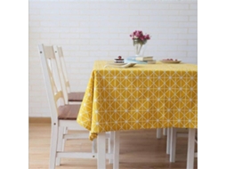 Lurelia Toalha De Mesa Retangular Algodão Linho Amarelo 120x160cm