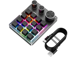 Teclado Programável Usb c de 16 Teclas com 3 Módulos Hot swappable Aumenta a Produtividade SFUSHOS