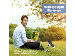 Lupa Digital de Mão 1600x com Luz Led LAXISCREED