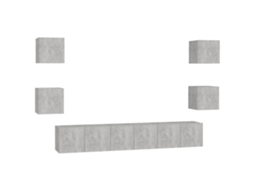 Tv Cabinet, Tv Cabinets Vidaxl Cinzeto Madeira Processada (n/a)
