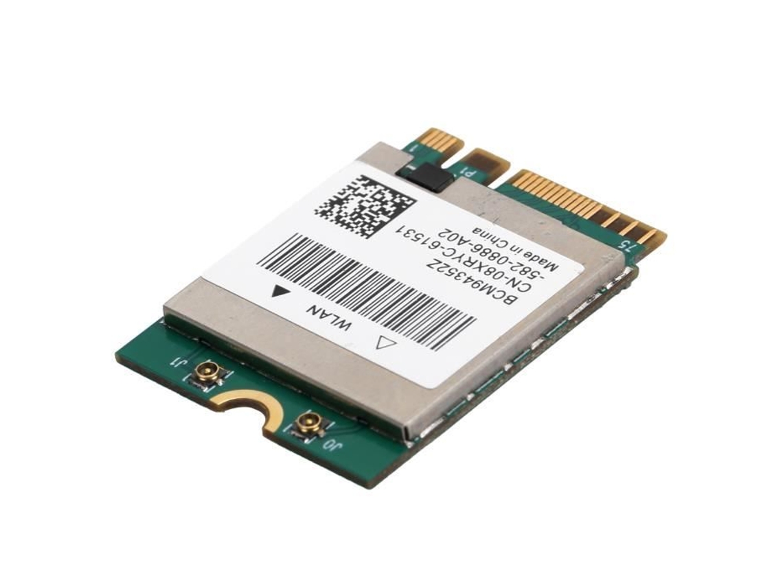 Placa de Rede com Fio de Banda Dupla HURRISE Ngff M.2 4.0 802.11Ac Adaptador Wlan Bcm94352Z 2 Cabos de Antena Externa