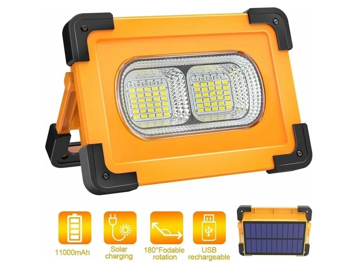 Lanterna De Cabeça Led 80w Recarregável Solar 10000mah Usb Magnética 4 Modos