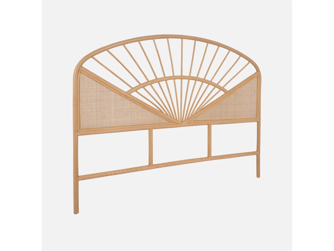 Cabeceira Para Cama De Vime Natural E Cana, Natural