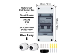 Laxiscreed Disjuntor Miniatura Dc 2p Ip65 À Prova De Água Para Sistemas Fotovoltaicos