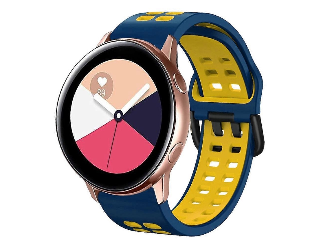 Pulseira De Silicone Respirável Bicolor De 20 Mm Para Galaxy Watch Active 2