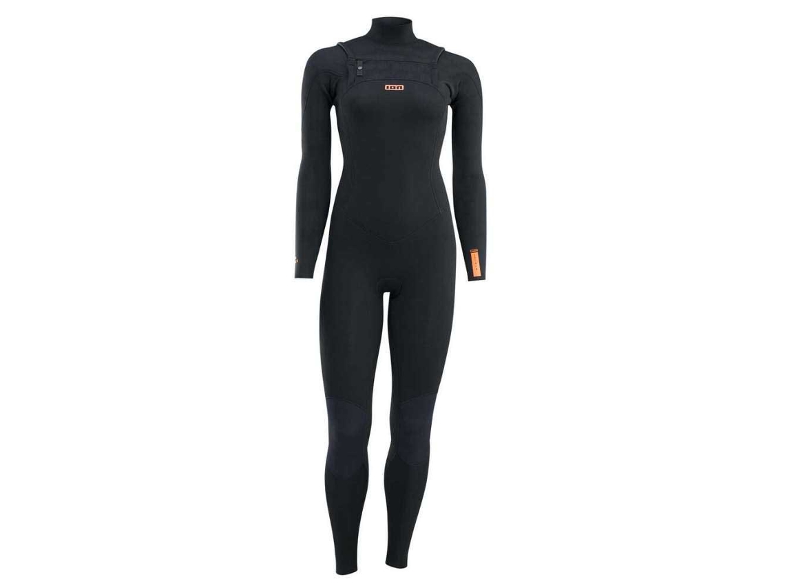 Terno de Neoprene Feminino Manga Longa com Zíper no Peito Element 4/3 Mm Preto Sion