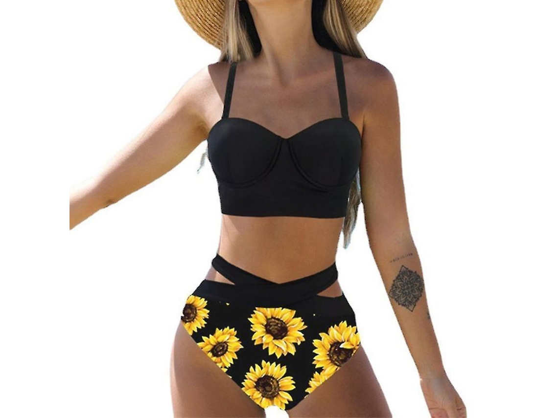 Rebe bikini de Mulher de Algodão Alto com Girassol Mlz S a