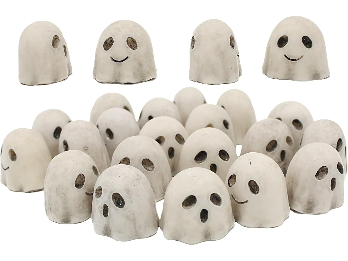 Miniaturas De Fantasmas Em Resina, 20 Peças De Pequenos Enfeites Em Miniatura |