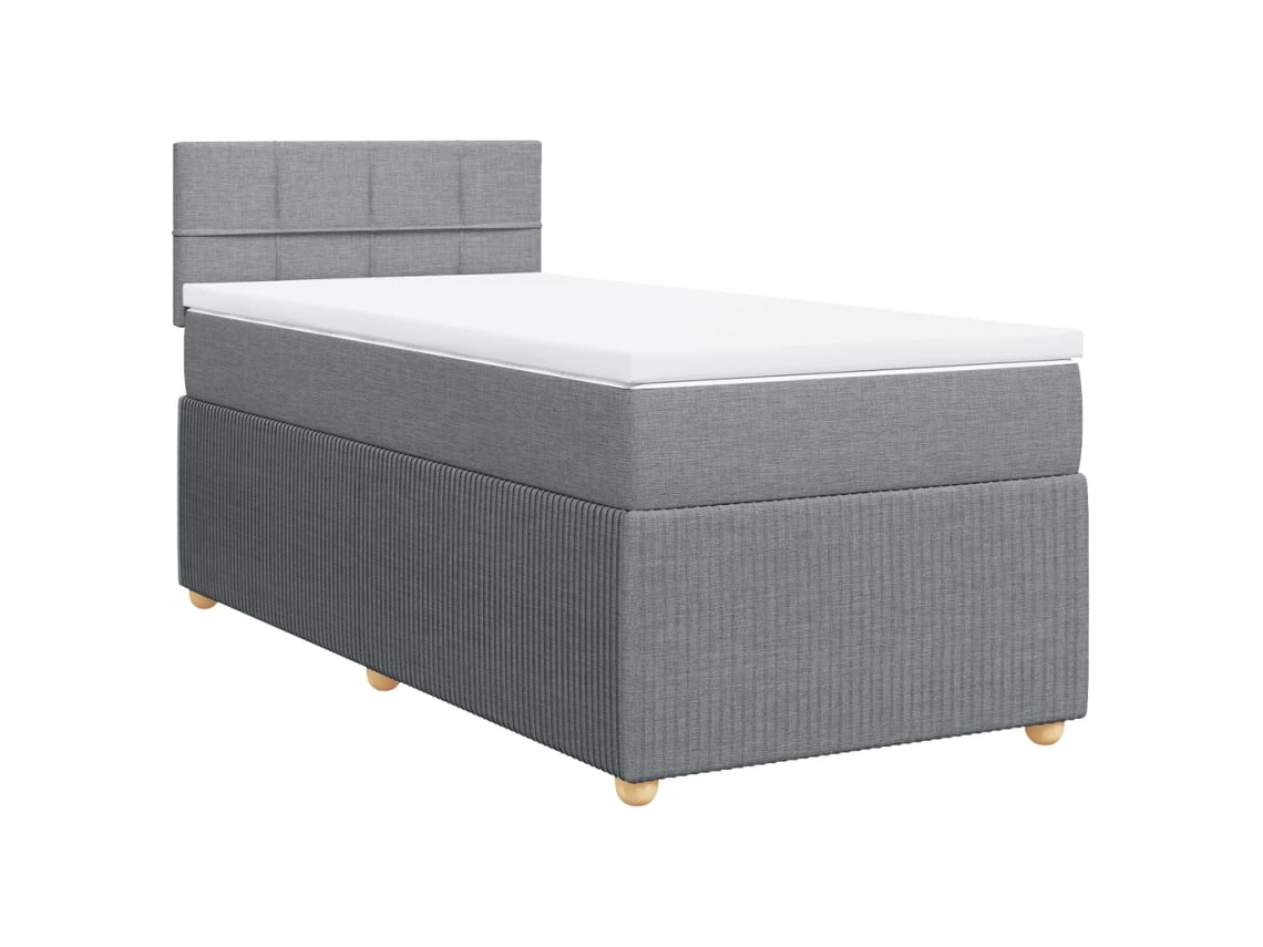 Box Spring Bed, Box Spring Beds Vidaxl Cinzeto Tecido (100 X 200 Cm)