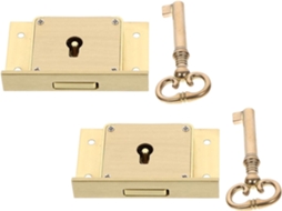 Conjunto De 2 Fechaduras Vintage Para Gavetas, Armários E Móveis Com