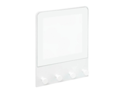 Espelho 5 FIVE Parede com cabide 83684 50x37x6 cm (Branco - Tamanho Único)