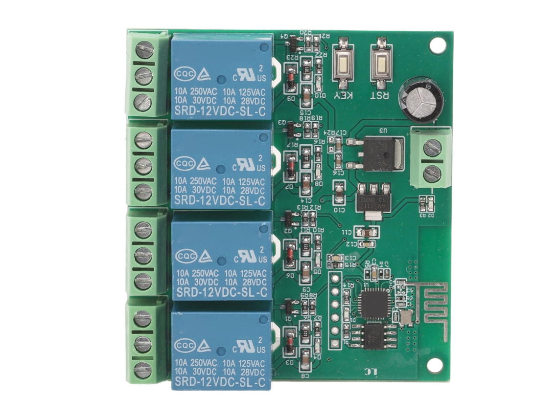 Módulo Relé 4 Canais Wifi Esp8266 Dc12v