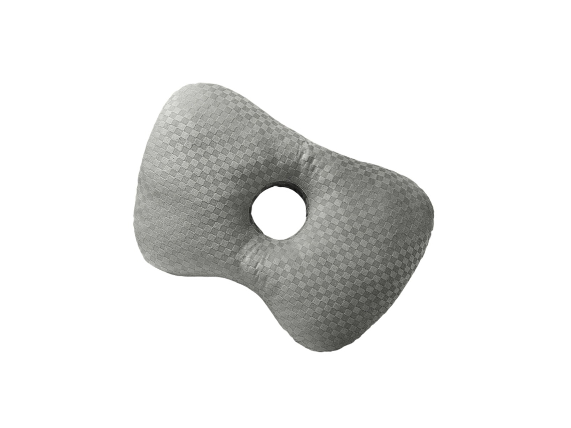 Travesseiro com Orifício para Orelha, Alívio de Pressão e Proteção Auricular para Quem Dorme de Lado, Cinza AQUAFORGE
