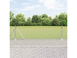Vidaxl Cerca Hexagonal Com Base De Concreto 100 X 0,4 M Prateado Malha