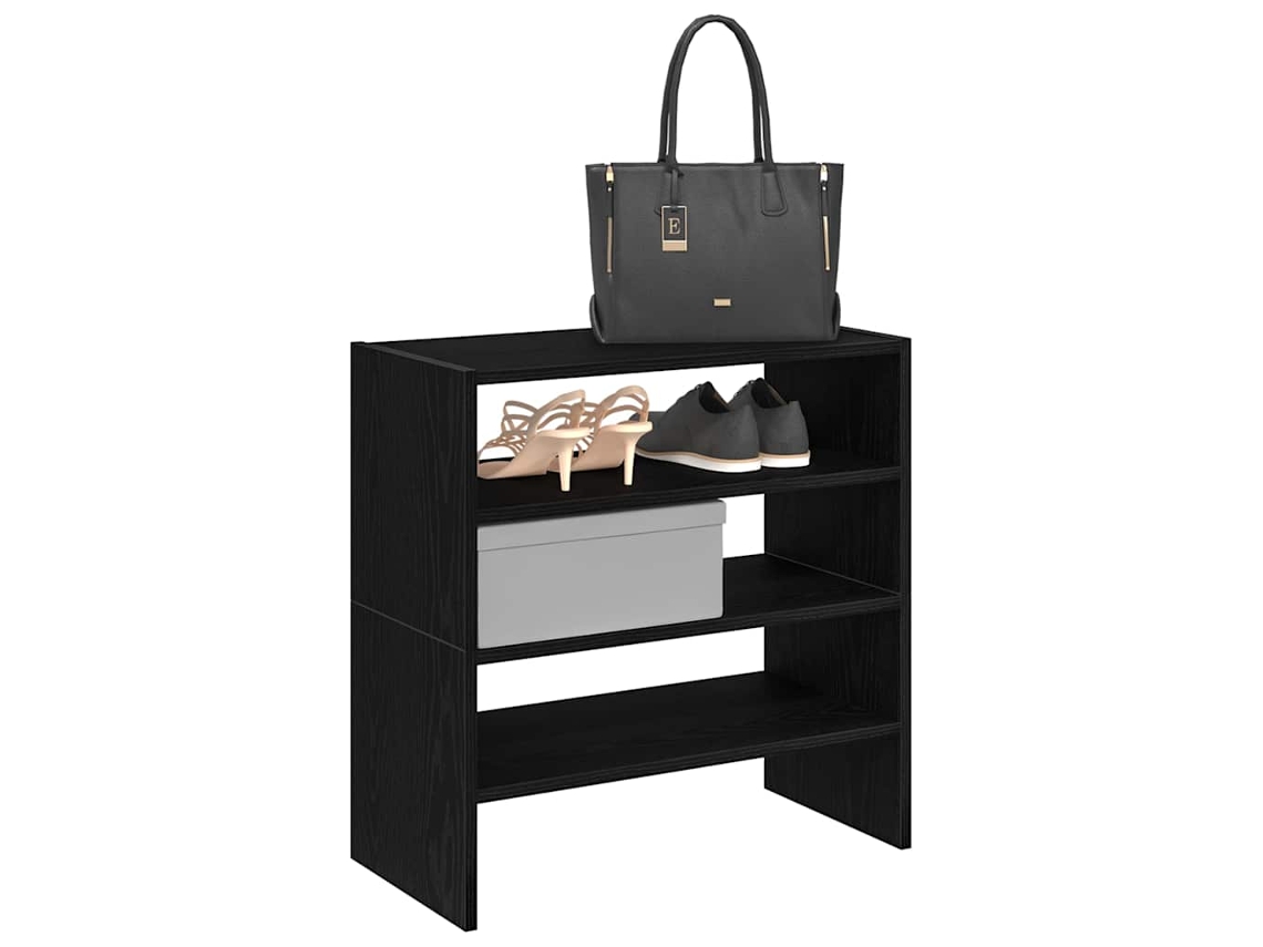 Vidaxl Sapateiras 2 Pcs Empilháveis 60x30x30,5 Cm Carvalho Preto