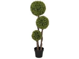 Buxo Artificial, Planta Aparência Realista, Para Exterior, Verde + Preto