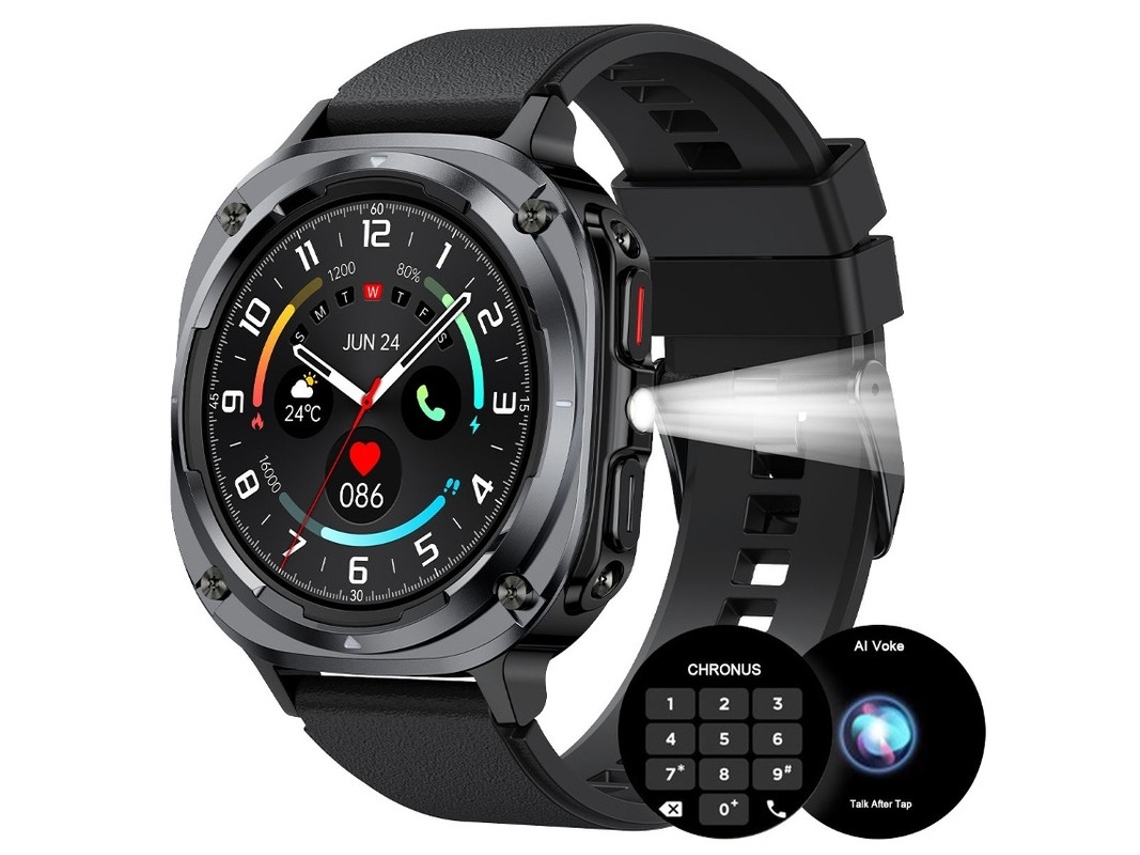 Relógio inteligente Bestvite com tela HD de 1,39 polegadas, monitoramento de saúde, mais de 100 modos esportivos, chamadas Bluetooth (preto)