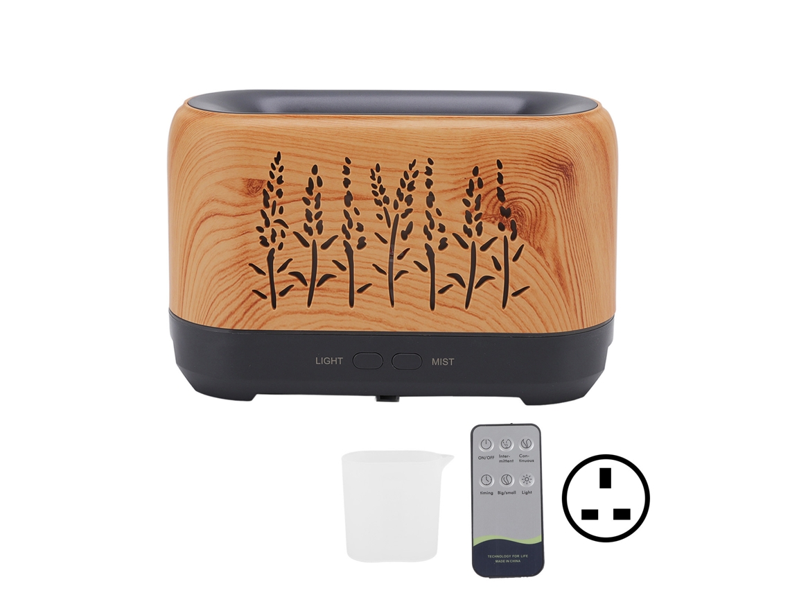 Umidificador Difusor de Chamas Portátil 200ml com Controle Remoto Silencioso Aromaterapia 100 240v Plug Uk