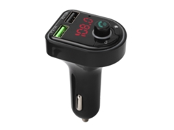 Transmissor FM Bluetooth 5.0 para carro, reprodutor de MP3, carregador USB com luz ambiente | S/MARCA