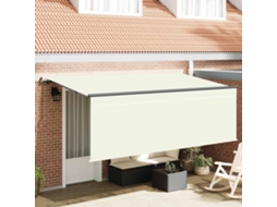 Vidaxl Toldo Retrátil Creme 350 X 200 Cm Poliéster E Alumínio