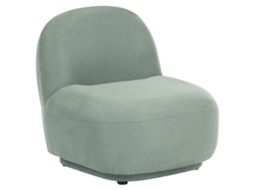 Poltrona Beliani Lovberg De Tecido Verde Claro 71x80x74