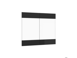 Frente de Cozinha R line VICCO 79.2x59cm para Móvel de Parede Envidraçado, Preto Alto Brilho
