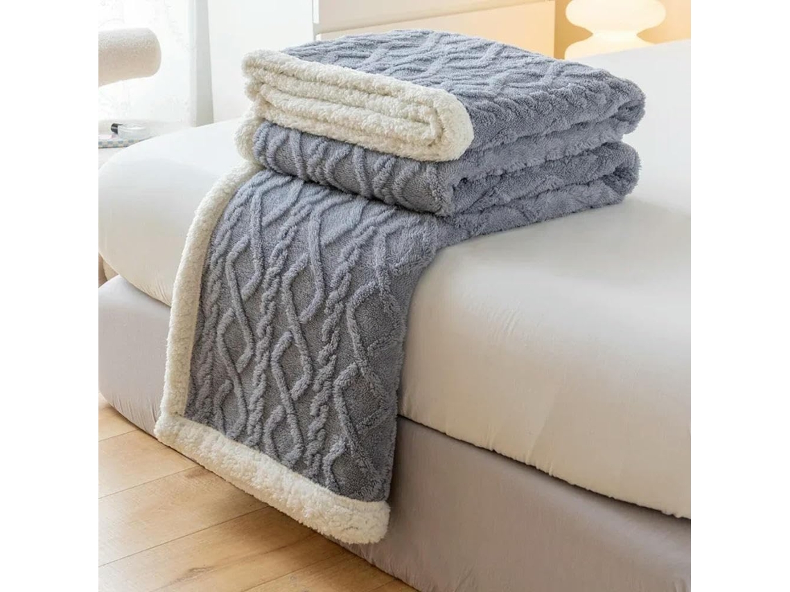 Manta de Flanela Dupla Face Macia e Quente 100% Poliéster para o Inverno 100 X 150 Cm 200 230, Macio, Quente,