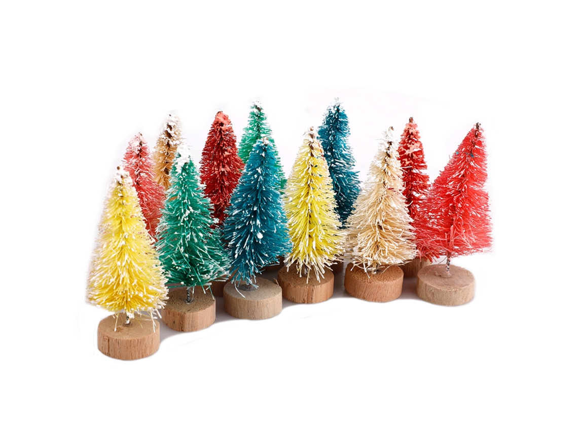 Decorações De Árvore De Natal 12pcs 4.5cm Cores Mistas