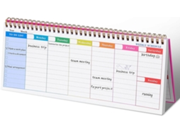 Agenda Hebdomadaire Planificador Elegante Em Espiral Não Datado Em Papel Rosa Lista De Tâches E Rappels