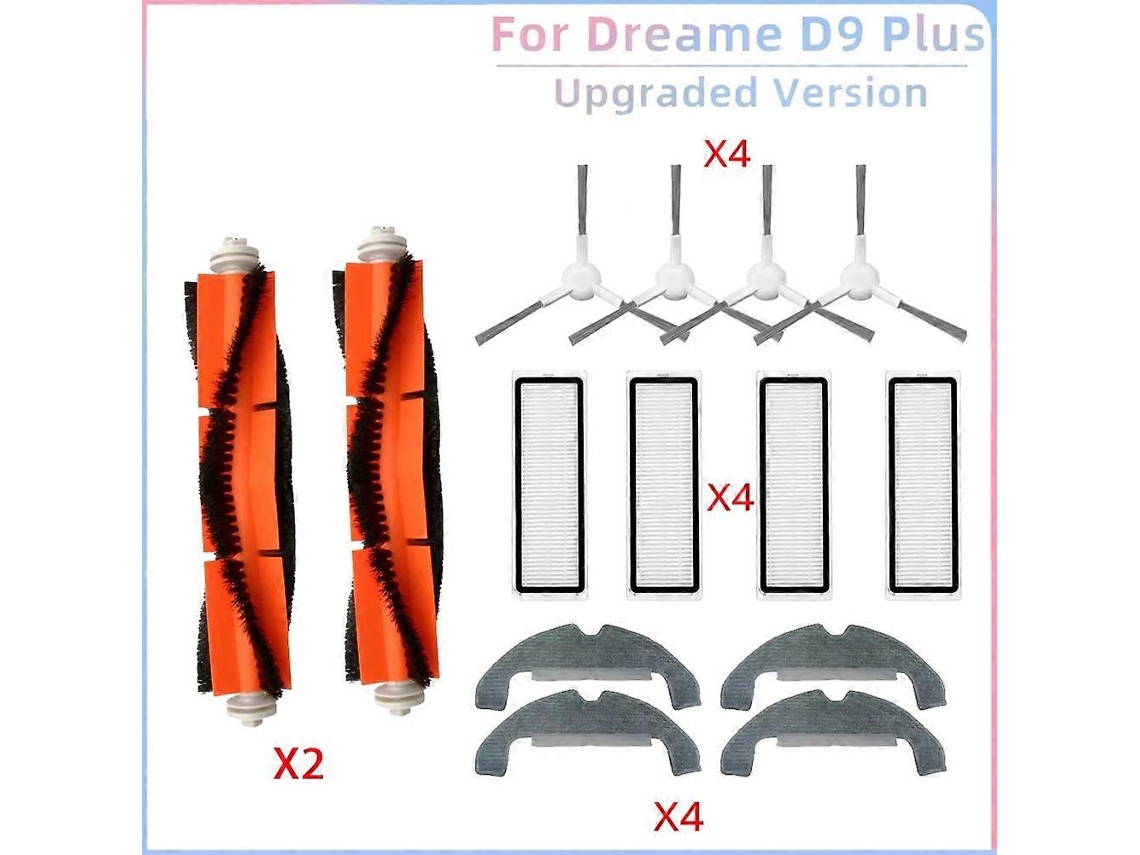 For D9 Plus Robot Vacuum Replacement Parts Accessories Main Side Brush Hepa Filter Mop Cloth Rag