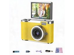 Câmara Digital Flip-screen De Alta Definição, Modelo Ccd Retro Básico Para Estudantes Amarelo