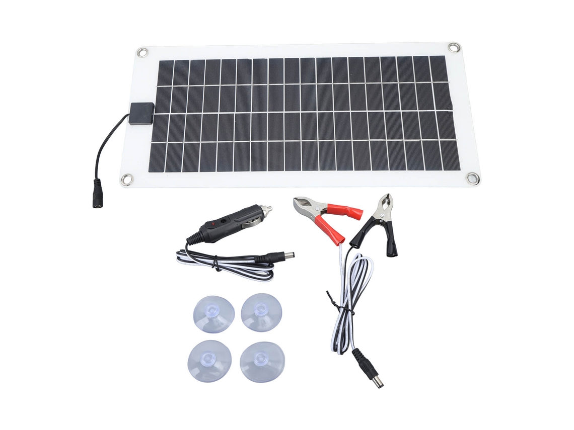 Kit de painel solar 30W 12V policristalino IP67 com acessórios Primerox