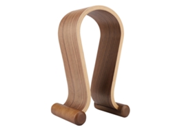 Suporte Para Fones De Ouvido Estilo Vintage De Madeira Samdi, Apoio E Rack De Suspensão Em Nogueira Preta