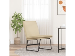 Vidaxl Cadeira Lounge 52x75x76 Cm Tecido Cor Creme