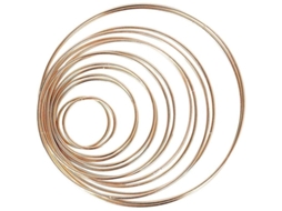 14 Anéis De Metal 7 Tamanhos Arcos De Fio Para Filtro De Sonhos Ouro Diâmetro Externo 5-19cm